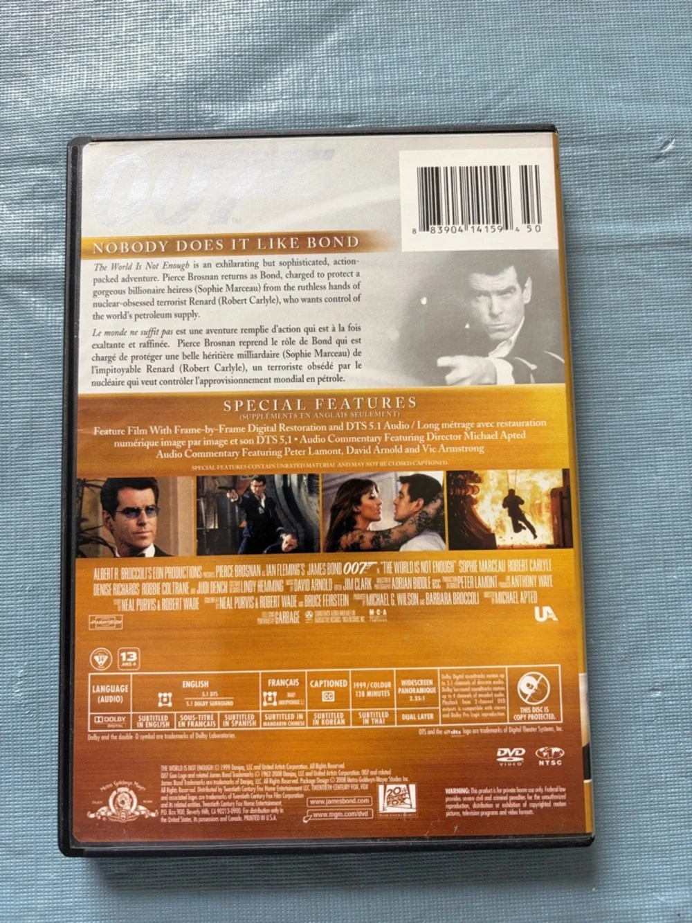 The World Is Not Enough DVD - Black, White, Gold Cover - Picture 2 of 3